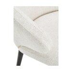 Chair with white bouclé fabric (celia) with beauty flaws.