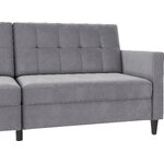 Pilka aksominė sofa-lova Hartford
