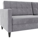 Pilka aksominė sofa-lova Hartford