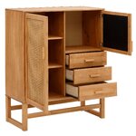 Светло-коричневый шкаф из массива дерева с 3 ящиками в хорошем состоянии.