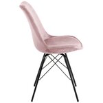 Rožinė aksominė kėdė Eris (Actona)