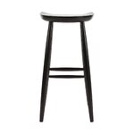 Black solid wood bar stool (nino)