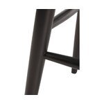 Black solid wood bar stool (nino)