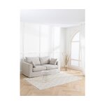 Cotton carpet with taupe-beige pattern (klara) 160x30 intact