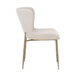 Smėlio spalvos aksominė kėdė (tess) su grožio defektu.