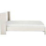 Krēmveida samta gulta (krēsla) 160x200 komplektā