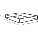 Black metal bed (Neptune) 180x200 intact