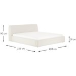 Beige bed with storage (cloud) 180x200 intact