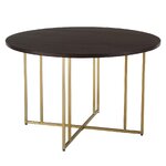 Black and gold solid wood dining table (luca)