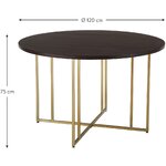 Обеденный стол из массива черного и золотого дерева (luca)