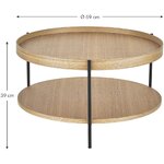 Light brown coffee table (renee) d=69cm small beauty flaw