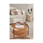 Light brown coffee table (renee) d=69cm small beauty flaw