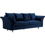 Mėlyna aksominė sofa-lova lola (besolux) nepažeista