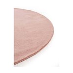 Светло-розовый шерстяной круглый ковер согнутый (бенута)d=150 цел.