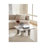 Marble coffee table (mabel) with cosmetic defects