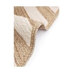 Brown-cream jute carpet (corner) 80x250 intact