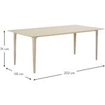 Light solid wood dining table (archie) intact