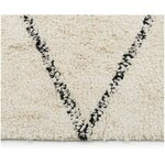 Krēmkrāsas kokvilnas paklājs ar zig-zag rakstu (asisa) 80x250 vesels