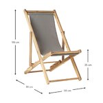 Folding solid wood garden chair (jola) intact