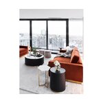 Black and gold coffee table (clarice) d=90 with beauty flaws...