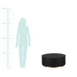 Black and gold coffee table (clarice) d=90 with beauty flaws...