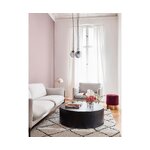 Black and gold coffee table (clarice) d=90 with beauty flaws...