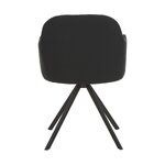 Musta kääntyvä tuoli (lola) kauneusvirheillä