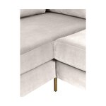Taupe shade velvet with beauty flaws of the corner sofa bed (luna).