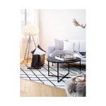 Black marble imitation coffee table (Antigua) with cosmetic flaws