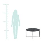 Black marble imitation coffee table (Antigua) with cosmetic flaws