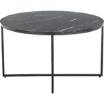 Black marble imitation coffee table (Antigua) with cosmetic flaws