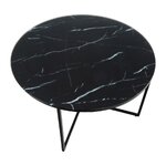 Black marble imitation coffee table (Antigua) with cosmetic flaws