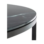 Black marble imitation coffee table (Antigua) with cosmetic flaws