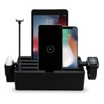 Black charging station with 4 connections classic (alldock) intact