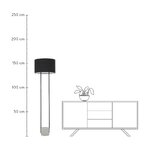 Musta design-lattiavalaisin (pipero) ehjä