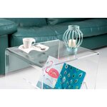 Transparent design coffee table zigozago (iplex) intact
