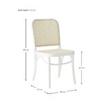 White solid wood chair (franz) intact