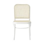 White solid wood chair (franz) intact