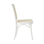White solid wood chair (franz) intact
