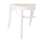 White solid wood chair (franz) intact