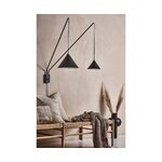 Melna dizaina sienas lampa macy (jotex) neskarta