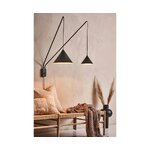 Melna dizaina sienas lampa macy (jotex) neskarta
