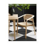 Light brown design solid wood chair (gali) with beauty flaws.