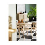 Light brown design solid wood chair (gali) with beauty flaws.