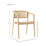 Light brown design solid wood chair (gali) with beauty flaws.