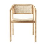 Light brown design solid wood chair (gali) with beauty flaws.