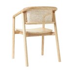 Light brown design solid wood chair (gali) with beauty flaws.