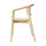 Light brown design solid wood chair (gali) with beauty flaws.