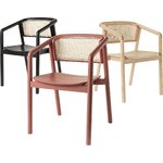 Light brown design solid wood chair (gali) with beauty flaws.
