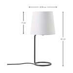 Black and white table lamp (cade) with a beauty flaw